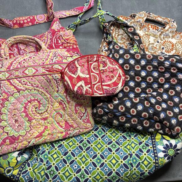 Vera Bradley Handbags - LOT of 6 Vera Bradley Purses Handbags Retired Patterns Quilted Bags Bundle